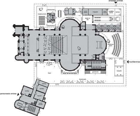 Plattegrond na facelift Theater Speelhuis