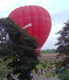 Hier vloog hij over het grasveld en schoot te ver door