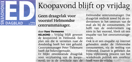 Eindhovens Dagblad op 23 mei 2008