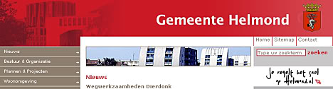 openingspagina van de website van de gemeente Helmond