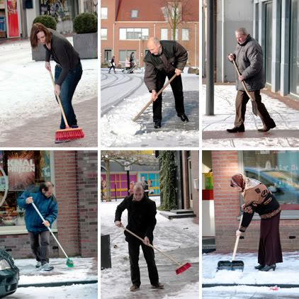 stoepjes in Helmond sneeuw hagel schoon