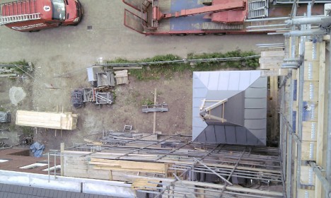 bovenaanzicht torentje appartementencomplex Reynaerde Vossenberg