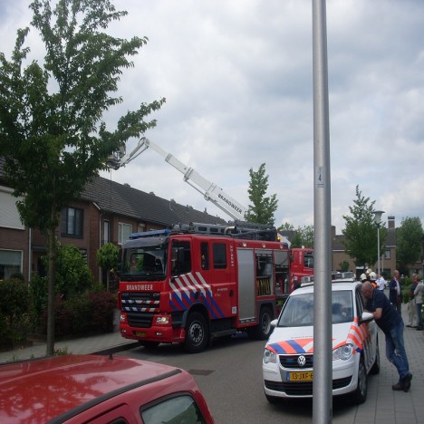 Brand op zolder van woning in de Generaal Snijdersstraat