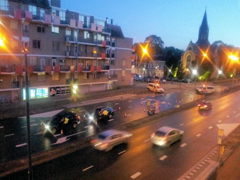 avondimpressie politiecontrole Traverse