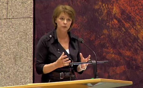 haar laatste keer achter de spreekgestoelte