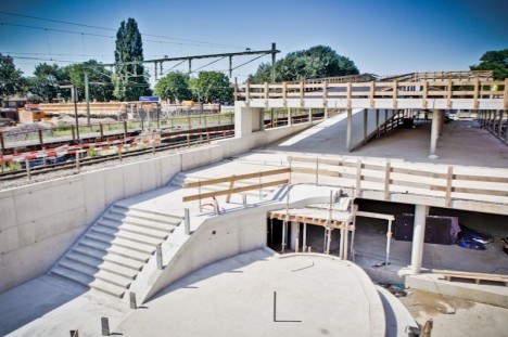 de werkzaamheden bij het NS-station Helmond