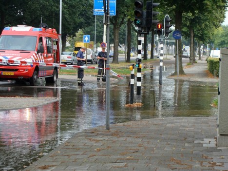 Waterleiding gesprongen