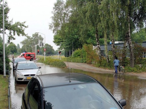 Waterleiding gesprongen