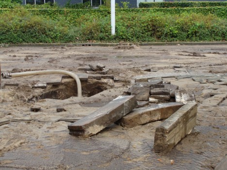 Waterleiding gesprongen