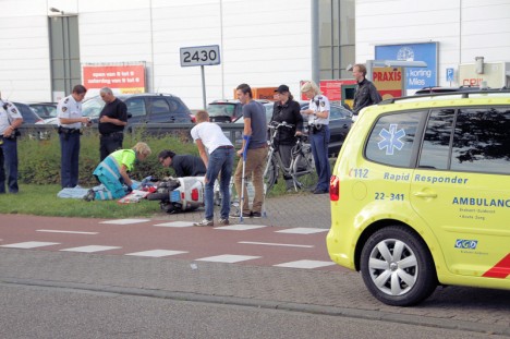 scooterongeval op de Engelseweg bij Praxis