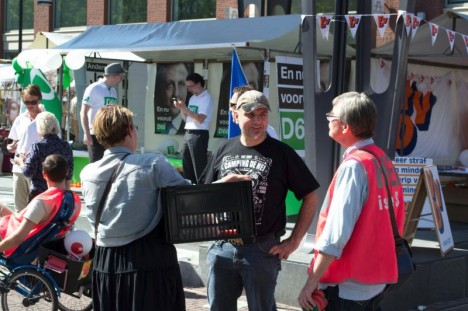 de zaterdagmarkt voor de Tweede Kamerverkiezingen