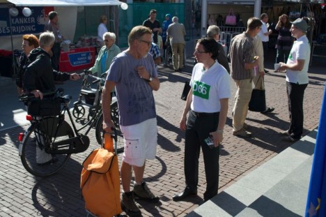 de zaterdagmarkt voor de Tweede Kamerverkiezingen