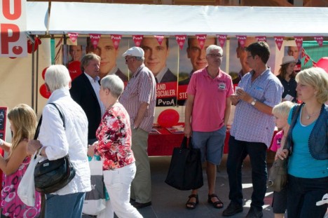 de zaterdagmarkt voor de Tweede Kamerverkiezingen