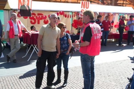 de zaterdagmarkt voor de Tweede Kamerverkiezingen