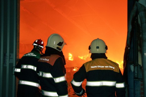 grote brand loods Nuenensedijk