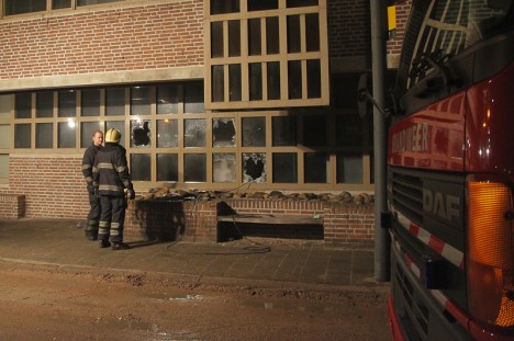 brand GAK-gebouw op het Stationsplein