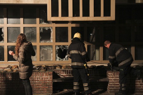 brand GAK-gebouw op het Stationsplein