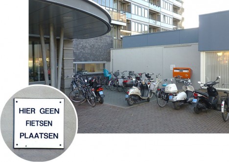 Hier geen fietsen plaatsen Helmond