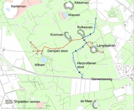 overzichtskaart werkzaamheden Stiphoutse bossen