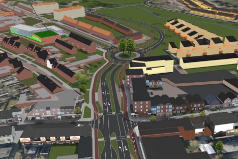 kruispunt met de Mierloseweg