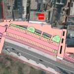 blauwe stippen = fietspad