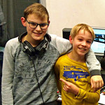Rutger (met bril) en Teun