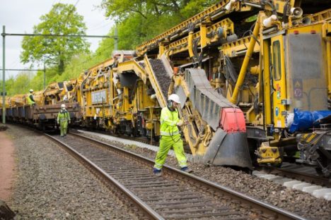 Archiefbeeld van spoorvernieuwing