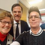 Hanneke (links) en Rutte