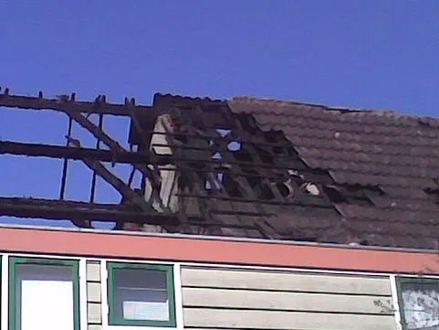 de dag na de brand in Van der Foelartstraat Helmond